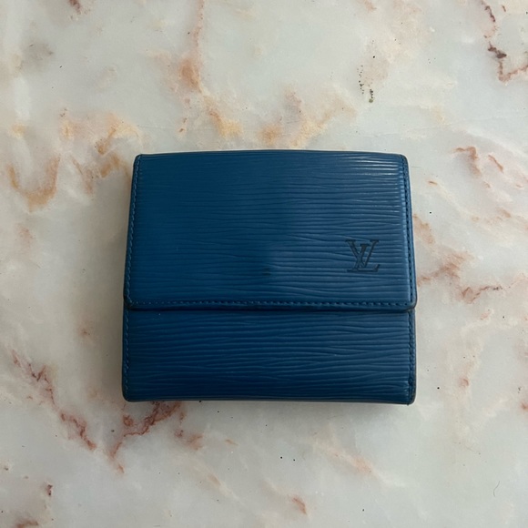 Louis Vuitton Epi Blue Tassil Leather Elise Bifold Wallet MI0962 - Picture 2 of 16
